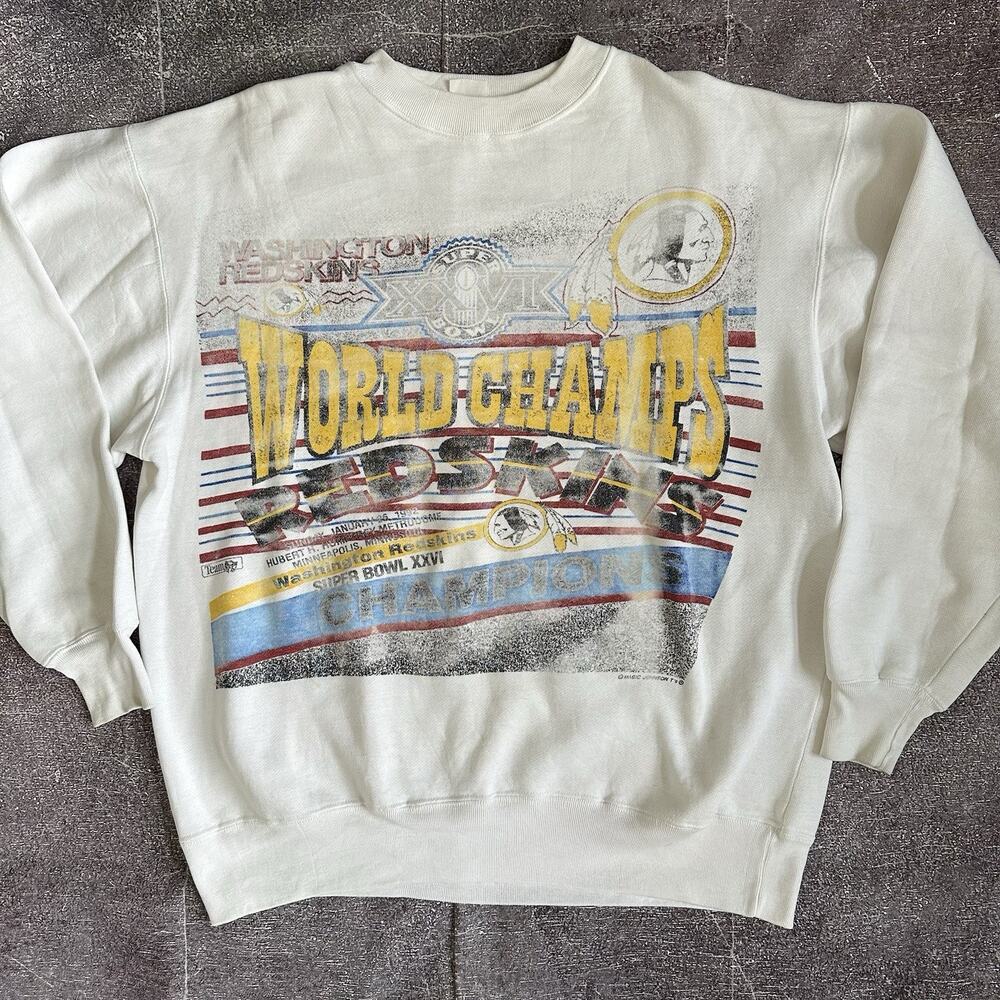 Mens Vintage 90s Magic Johnson T's Washington Redskins Crewneck Sweatshirt Sz XL